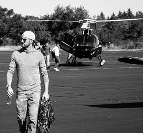 Man Using A Private Jet