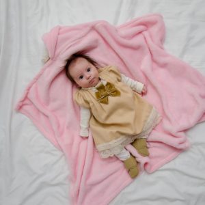 baby on blanket